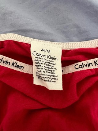 Braga Calvin Klein Algodón Roja, 2 unidades