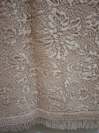 Coperta vintage 1 piazza e mezza beige, o matrim.