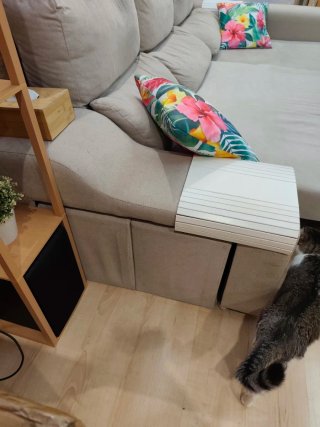 Sofá Cama Chaiselongue Beige