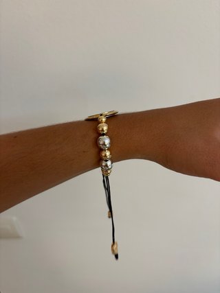 Pulsera San Benito Oro Laminado y Plata