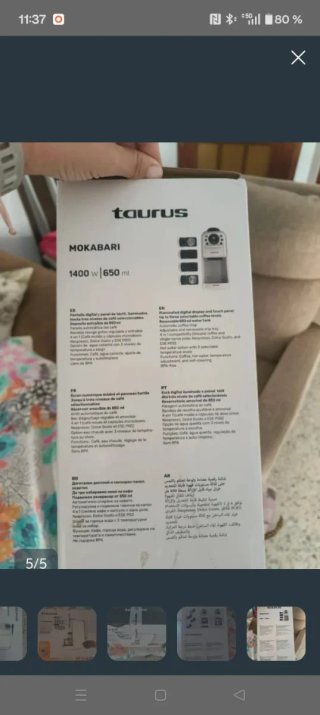 Cafetera Taurus Mokabari 20 bar