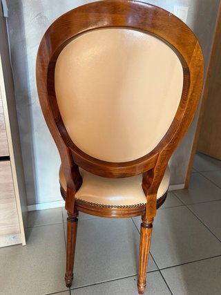 Mesa ovalada madera maciza + 4 sillas