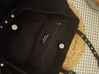 Bolso negro de cuero Sfera