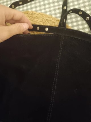 Bolso negro de cuero Sfera