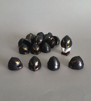 Playmobil Lote 20 Casco Grafito y Oro Medieval.