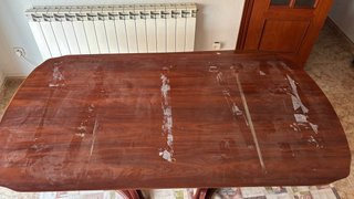 Mesa extensible de comedor de madera