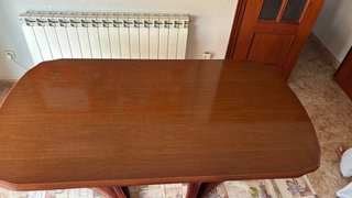 Mesa extensible de comedor de madera