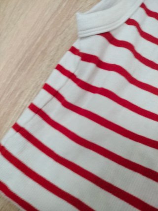 Crop top rayas rojas y blancas marinero verano