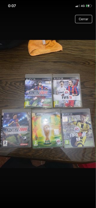 Lote 5 Juegos PS3: PES y FIFA
