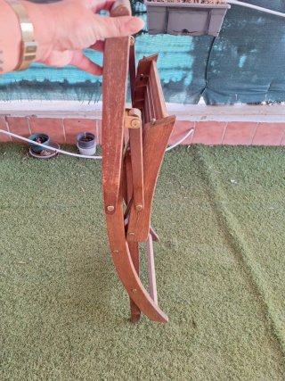 6 Sillas de exterior madera teca plegables.