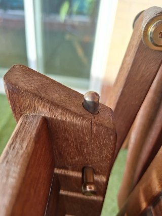 6 Sillas de exterior madera teca plegables.