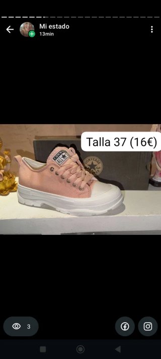 Converse Talla 37 Rosa