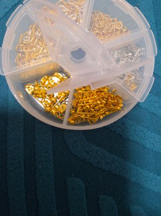 Kit Bisutería Abalorios Dijes Anillas