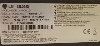 TV LG 32 LD 565 Negra