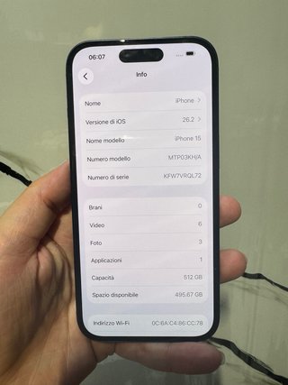 iPhone 15 512GB Nero