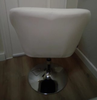 Butaca HOMCOM blanca giratoria ajustable