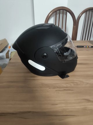 Casco de moto negro ORZ