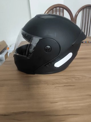 Casco de moto negro ORZ