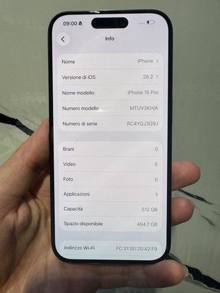 iPhone 15 Pro 512GB Nero