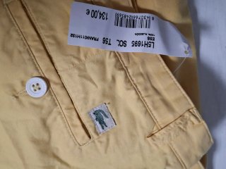 Pantalones Chinos Algodón Lacoste Amarillos