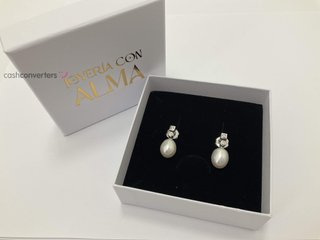 pendientes oro 18k con piedra