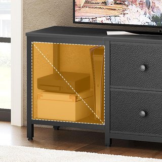 Mueble TV YATINEY 120cm 2 cajones industrial