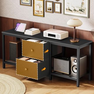Mueble TV YATINEY 120cm 2 cajones industrial