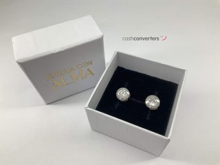 pendientes oro 18k con piedra