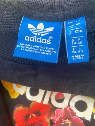 Conjunto Adidas Sudadera y Leggings Estampado Flor
