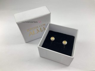 pendientes oro 18k con piedra