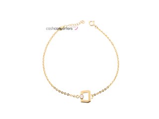 pulsera oro 18k con piedra con circonita
