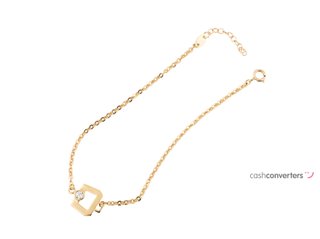 pulsera oro 18k con piedra con circonita