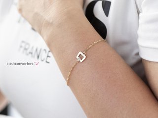 pulsera oro 18k con piedra con circonita