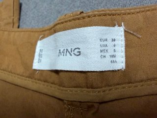 Pantalón Mango marrón camel talla 38