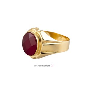 sello oro 18k con piedra con espinela t. 23 (20,06 mm)