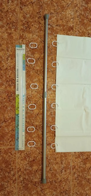 Barra Ducha Extensible y Cortina