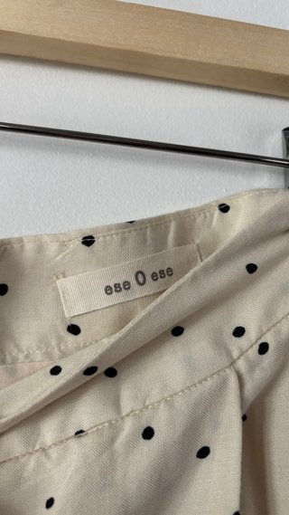 Falda lunares beige y negra sin estrenar