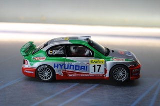 Hyundai Accent WRC “Montecarlo 2002”. Scalextric Tecnitoys 6084 coche slot.