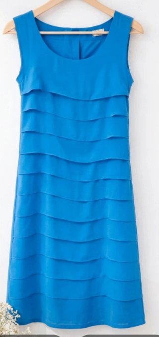 Vestido fiesta azul turquesa T-36