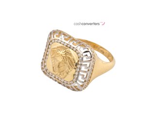 anillo oro 18k con piedra con circonita t. 12 (16,56 mm)