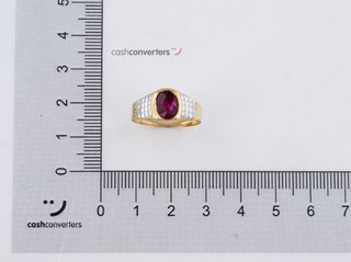 sello oro 18k con piedra con espinela