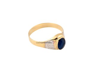 sello oro 18k con piedra con espinela