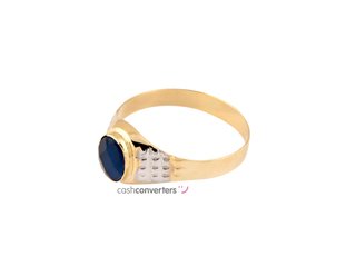 sello oro 18k con piedra con espinela