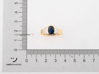 sello oro 18k con piedra con espinela