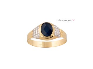 sello oro 18k con piedra con espinela