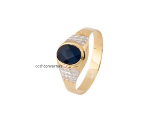 sello oro 18k con piedra con espinela