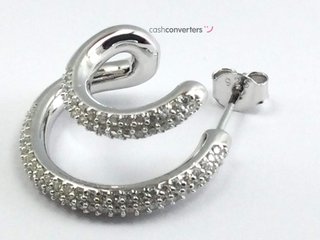 pendientes plata 925mm con piedra con circonita