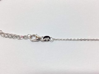 cadena plata 925mm con piedra con circonita 19 2.5cm