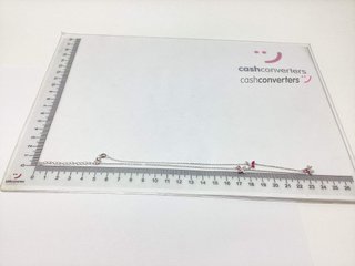 cadena plata 925mm con piedra con circonita 19 2.5cm