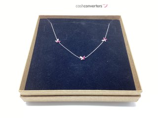 cadena plata 925mm con piedra con circonita 19 2.5cm